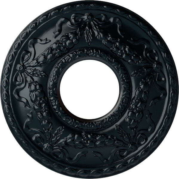 Ekena Millwork Hurley Ceiling Medallion (Fits Canopies up to 7 1/4"), 22 1/8"OD x 7 1/4"ID x 1 3/4"P, Night Shade CM26HUNSF - main
